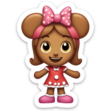 Minnie Mouse gingerbread girl sticker