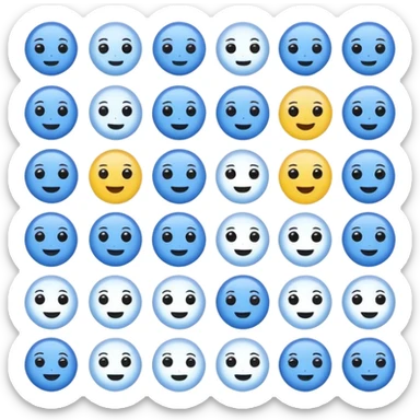 An emoji that represents the K-pop group Seventeen and also symbolizes my personal icon ❄️, along with a Seventeen-related 💙and 🪩🎤💎 I want it to be more attractive  sticker