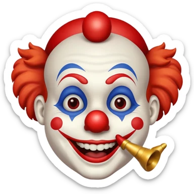 Clown with horn  sticker