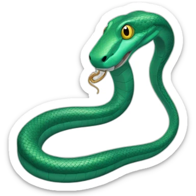 A snake with a hearing aid sticker