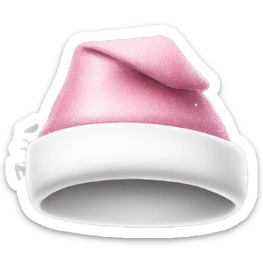 Light pink Santa hat with sparkly snowflakes  sticker