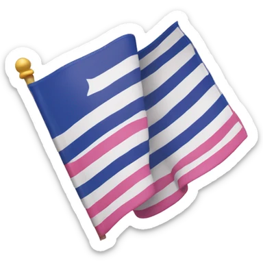 Three striped flag with pink at the top purple in the middle and blue at the bottom sticker