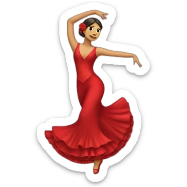 Flamenco dancer female sticker