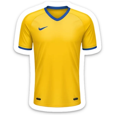solid yellow plain soccer jersey sticker