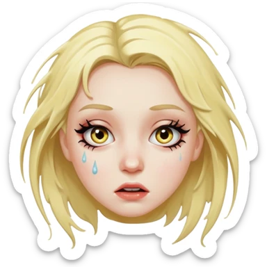 Crying alternative girl sticker