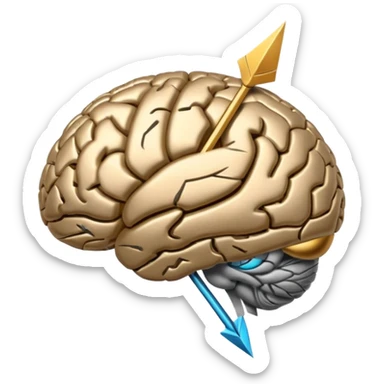 brain  With Mindset Arrow Symbol sticker