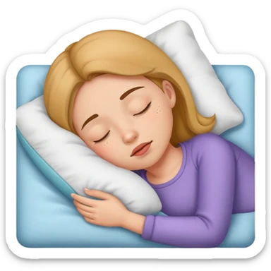girl sleeping with snoring sound sticker