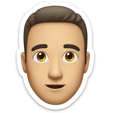 A man with his eyes wide open and both of his eyebrows are raised up until his forehead sticker