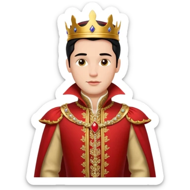 the prince from Snow White, royal pose sticker