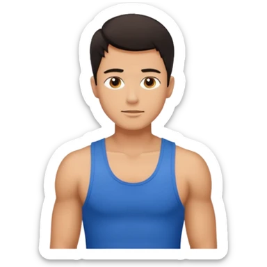 sexy gay guy emoji with short dark hair sticker