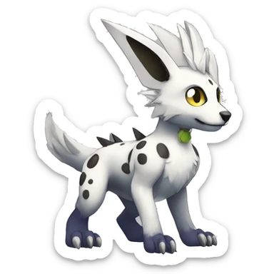 cute cool edgy Digimon-Fakemon-animal with markings full body sticker