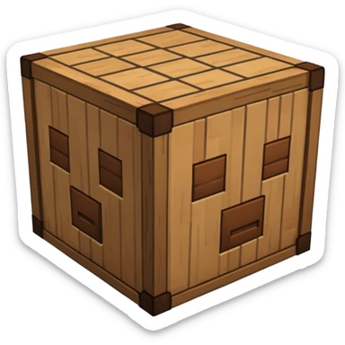 Minecraft crafting table sticker