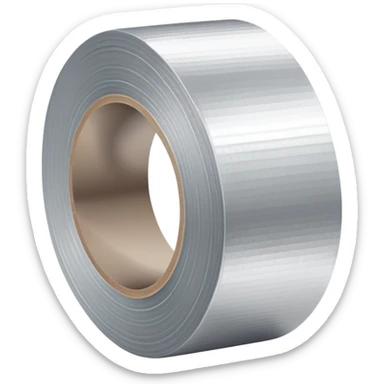 A roll of silver duct tape sticker