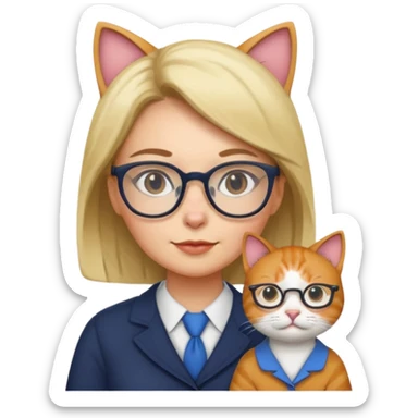 this emoji "👩🏻‍🏫" but the woman is a cat sticker