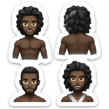 Black lightning with long hair and fit body  sticker