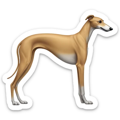 full tan greyhound sticker