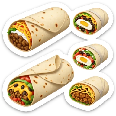 Burrito with no face sticker