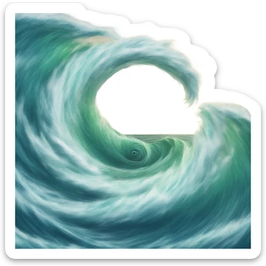 a whirlpool in the ocean sticker