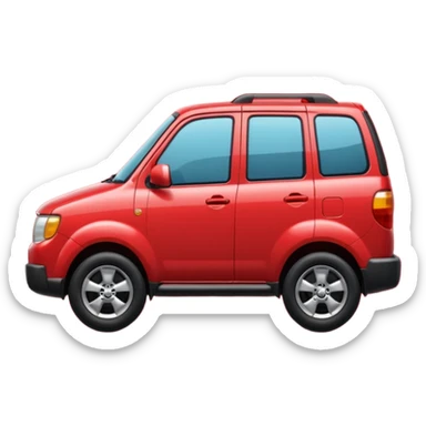 A **simple emoji-style icon** of a **red multipocket folder**, clean and minimal, with **layered inner tabs**, subtle shading, and a **small red Mazda Tribute car symbol** on the front.
 sticker