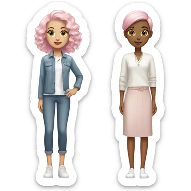 Pink girl and clean girl aesthetic  sticker
