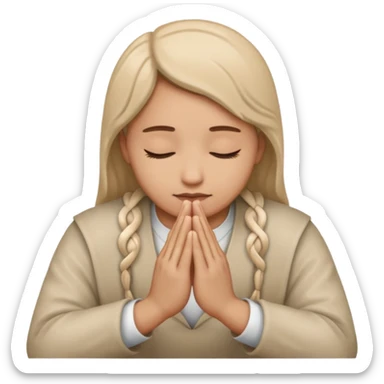  hands clasped prayer sticker