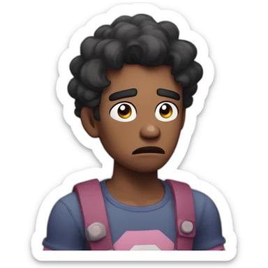 steven universe character from steven universe series looks worried sticker