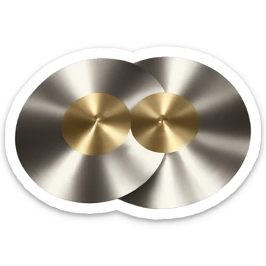 two cymbals hitting each other sticker