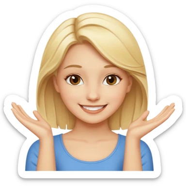 blonde girl in a graceful pose posing for the camera sticker