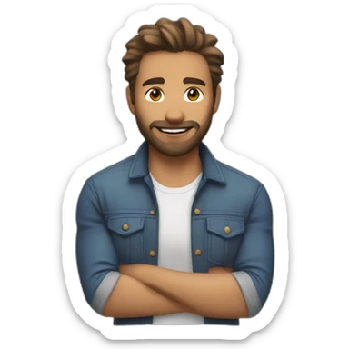 solo outdoor blurry facialhair sticker