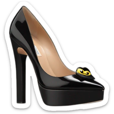 VALENTINO Tan-go PLATFORM PUMP black sticker