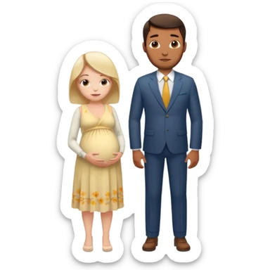 pregnant woman being burned in the face of a very handsome man sticker