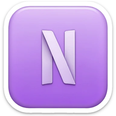 Netflix aesthetic "N" logo in pastel purple sticker