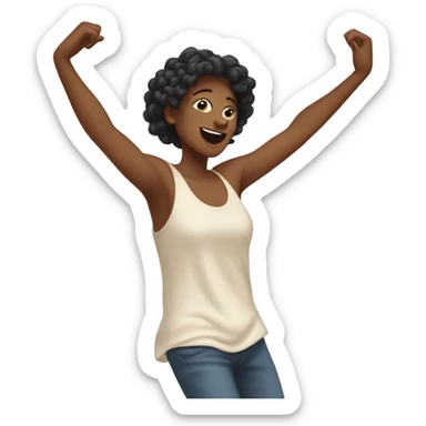 Trans person dancing sticker