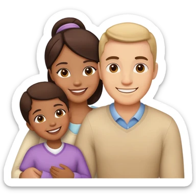 family of three sticker