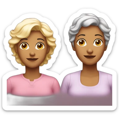 Mother is 50 Years Old and Women is 30 Years Old sticker