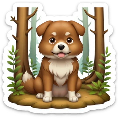 My dog took a dump in the woods sticker