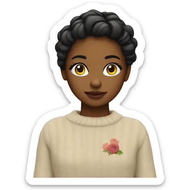 downtown girl sweater sticker