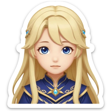 Cute Lumine from Genshin Impact in Photorealistic Hoyoverse Anime Style  sticker