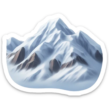 snow capped mountain with three stars sticker