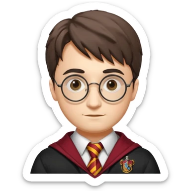 harry potter with griffindor tie sticker