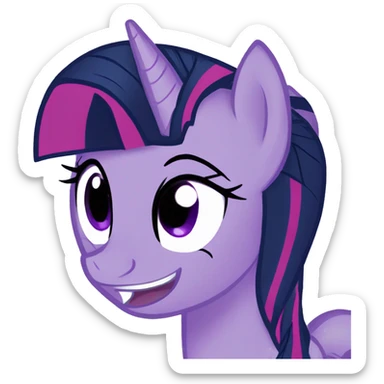 twilight sparkle smiling my little pony sticker