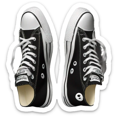 Black platform converse platform shoes hike  sticker