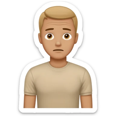 Man wearing a t-shirt and feeling cold sticker