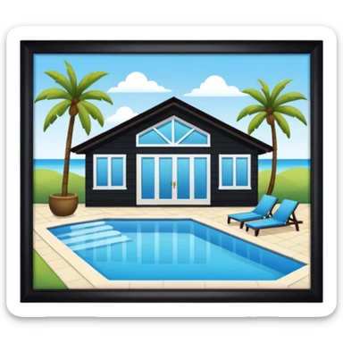 pool house sticker
