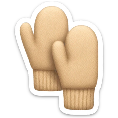 Beige mittens sticker