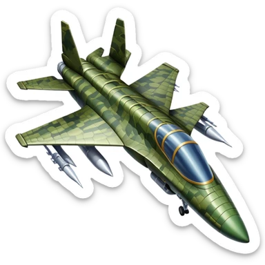 Crocodile with a body of a fighter jet Crocodile with a body of a fighter jet  sticker