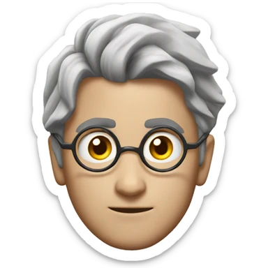 Harry Potter with a lightning bolt symbol on his forehead sticker