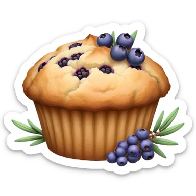 Lavender sprig muffin with berries sticker