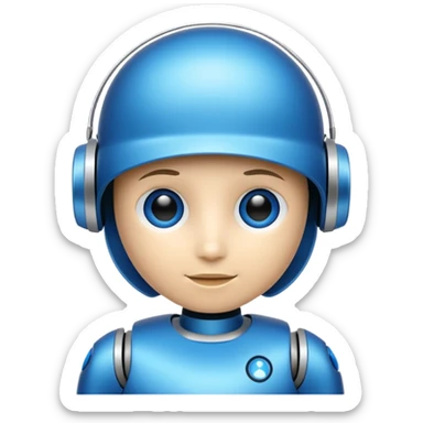 I want an AI chat bot image which represents as chat bot agent. sticker
