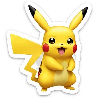 Desenho do Pikachu dando joinha sticker